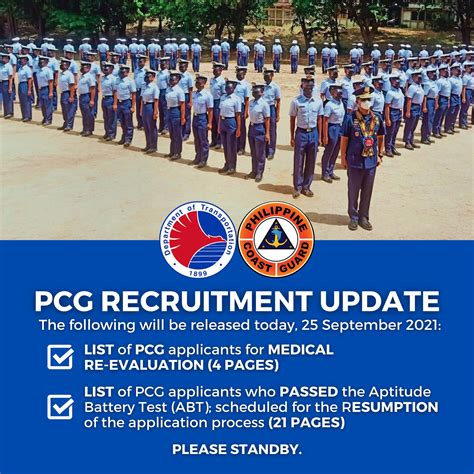 PCG Recruitment Update.